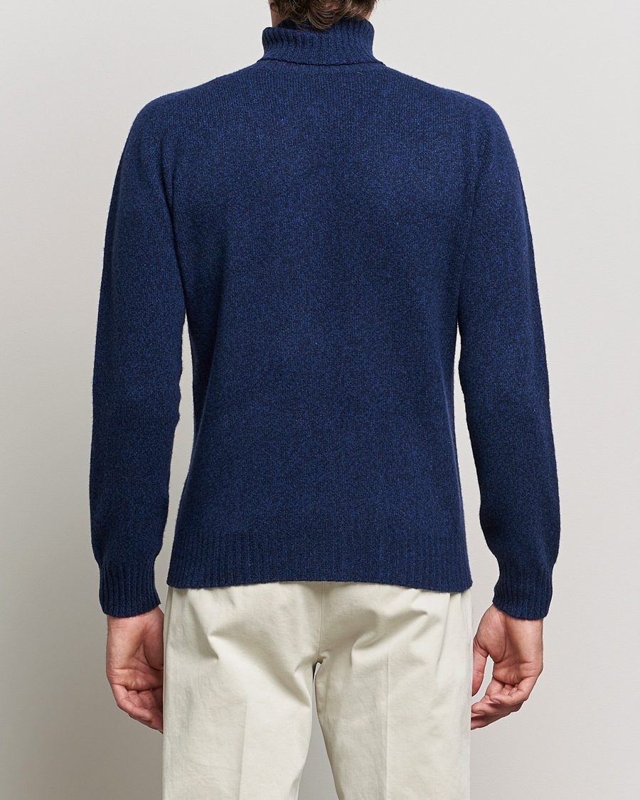 Herren | Pullover | Altea | Cashmere Mouline Rollneck Navy Melange