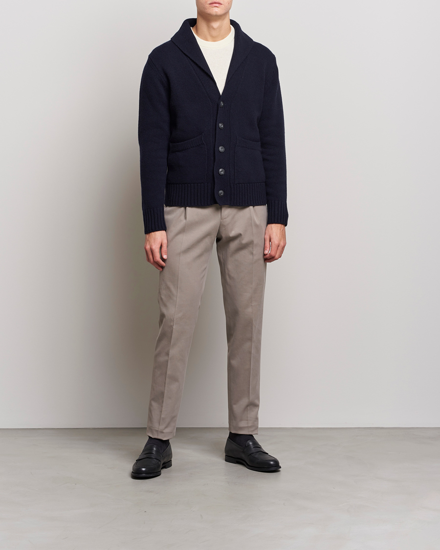 Herren | Pullover | Altea | Shawl Collar Cardigan Navy