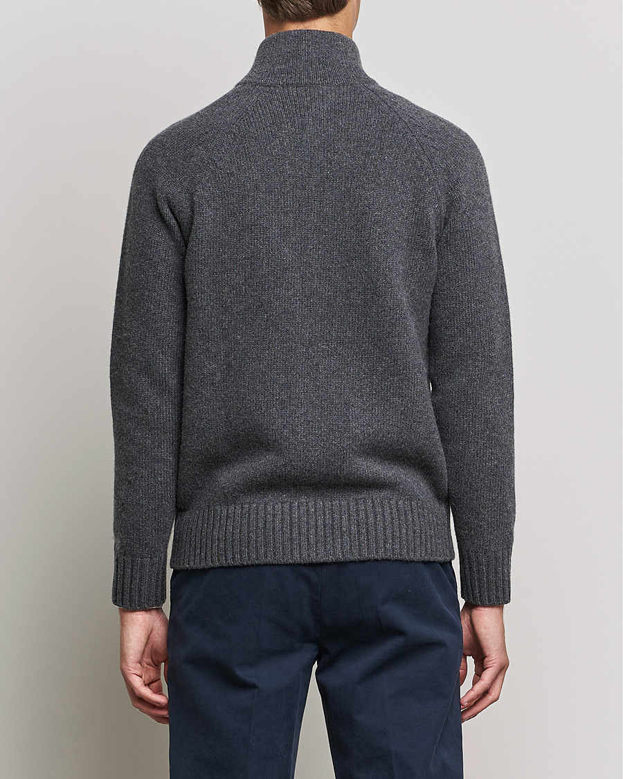 Herren | Pullover | Altea | Wool Zip Jacket Grey Melange