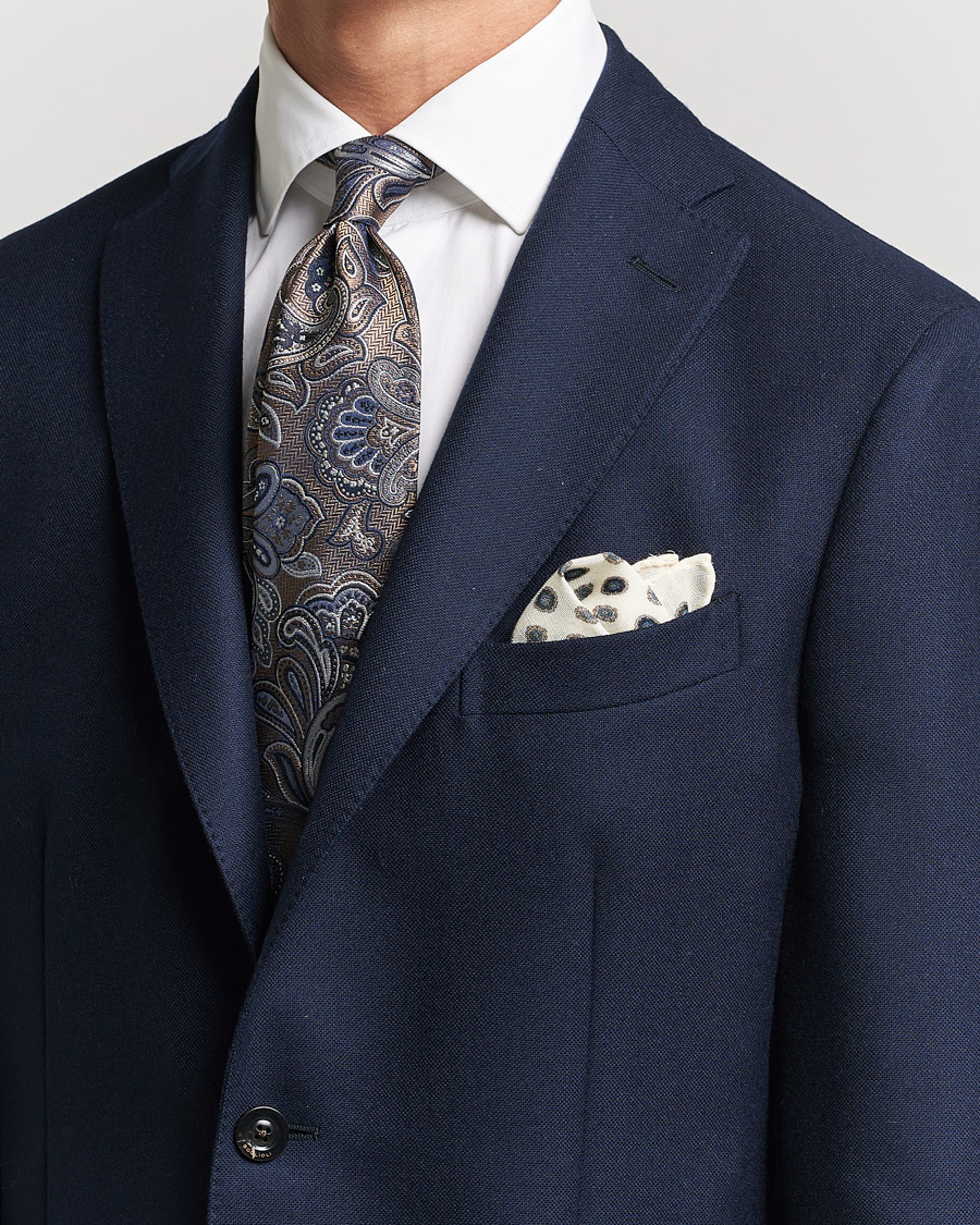 Herren | Amanda Christensen Silk Mulberry 8cm Large Paisley Tie Brown | Amanda Christensen | Silk Mulberry 8cm Large Paisley Tie Brown