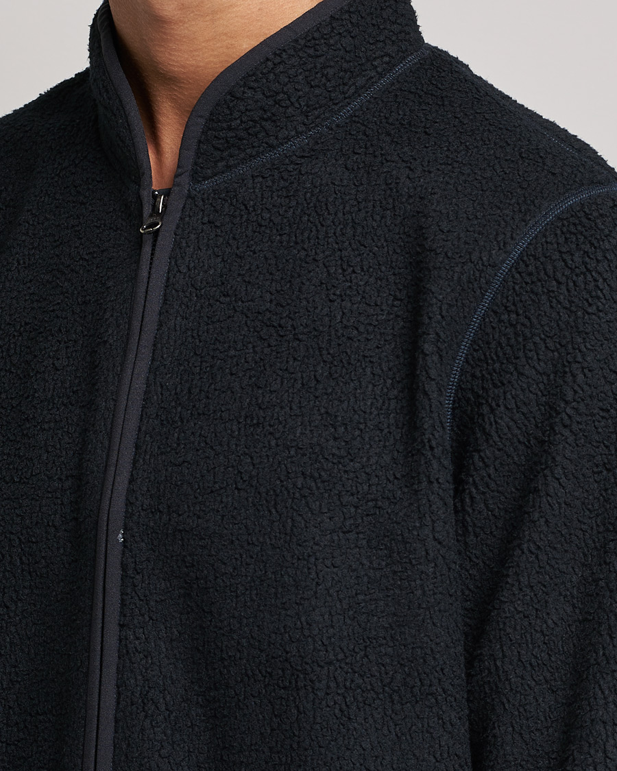 Herren | Pullover | Bread & Boxers | Full Zip Fleece Jacket Navy Blue