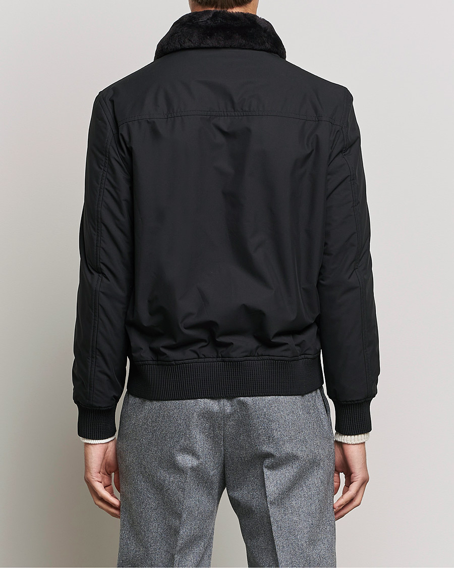 Herren | Jacken | Brioni | Performa Silk Shearling Jacket Black