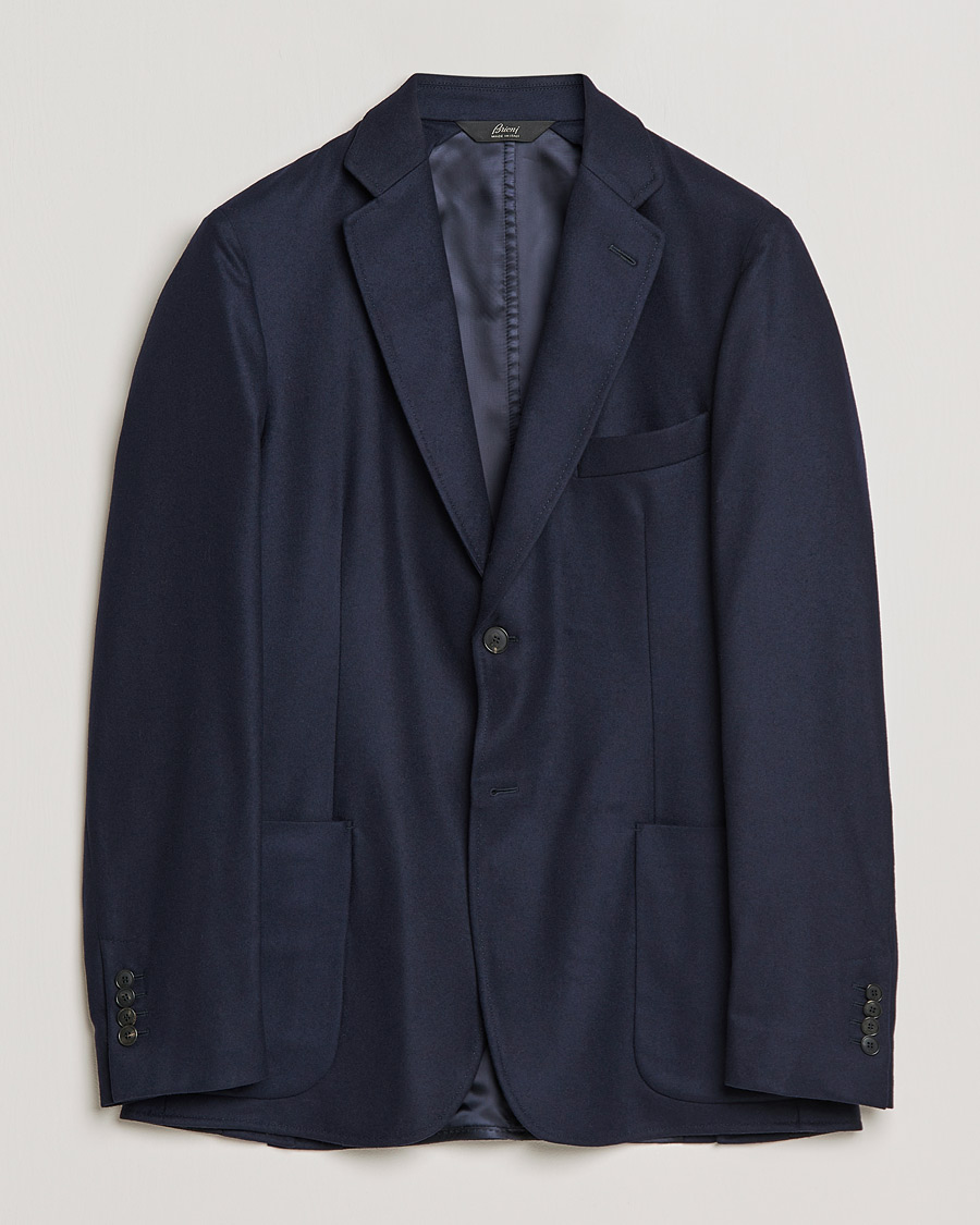 Herren | Sakkos | Brioni | Deconstructed Flannel Blazer Navy