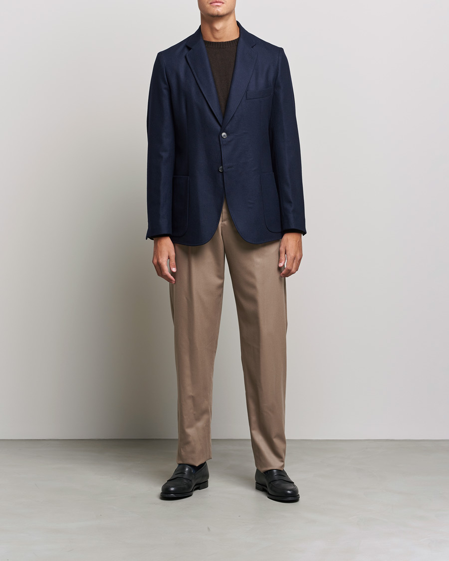 Herren | Sakkos | Brioni | Deconstructed Flannel Blazer Navy