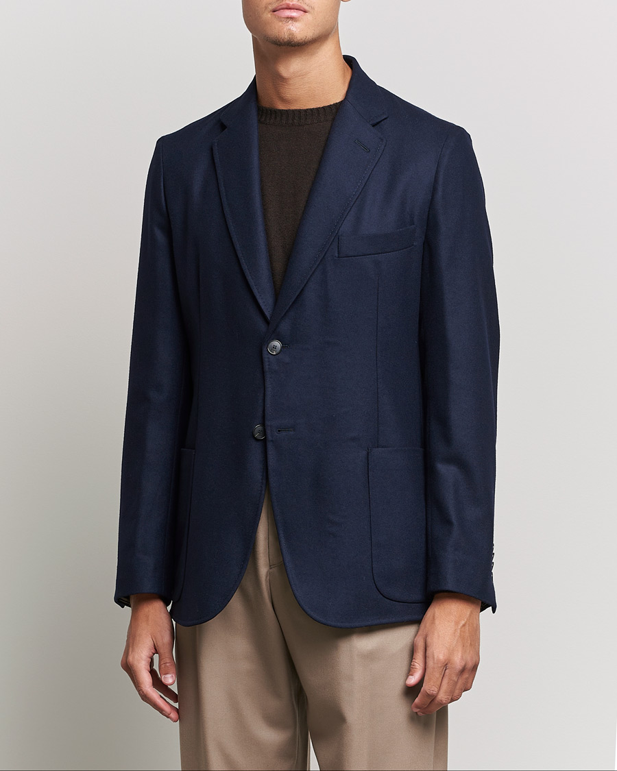 Herren | Sakkos | Brioni | Deconstructed Flannel Blazer Navy