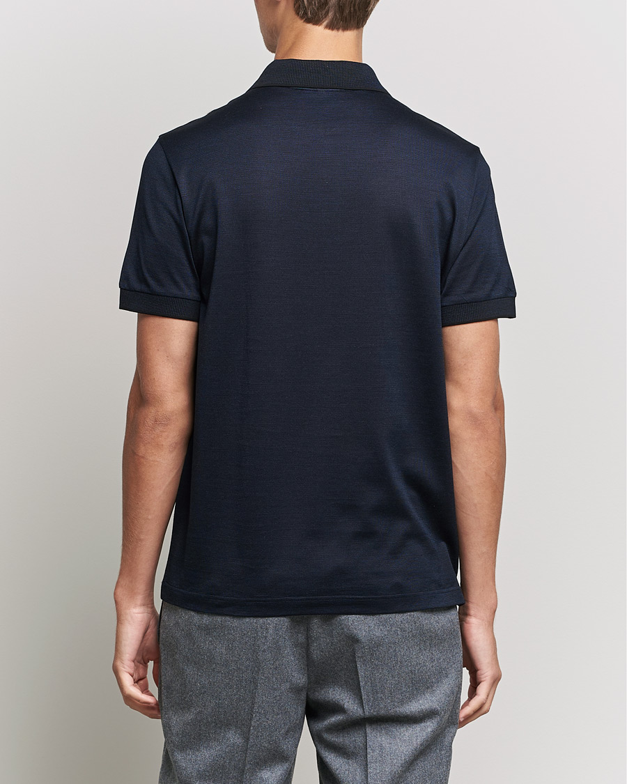 Herren | Poloshirts | Brioni | Cotton/Silk Short Sleeve Polo Navy
