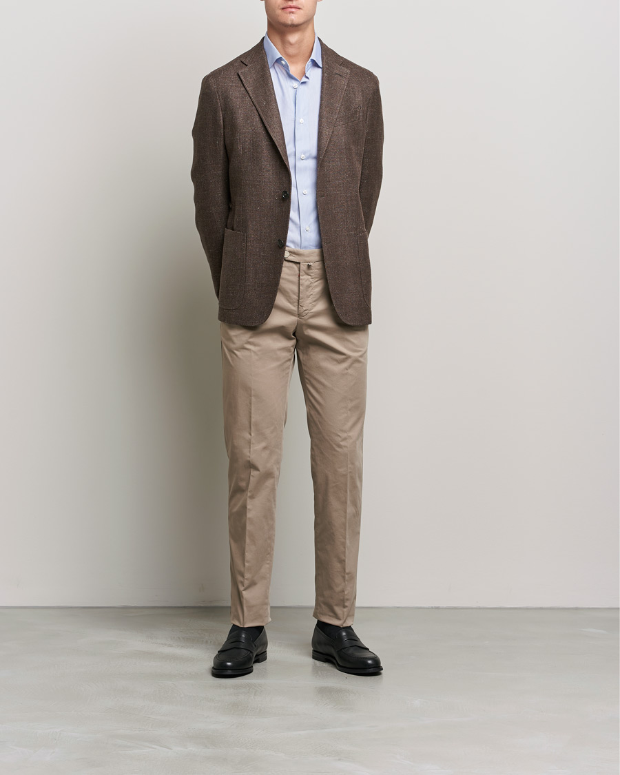 Herren | Hemden | Brioni | Slim Fit Dress Shirt Light Blue Stripe