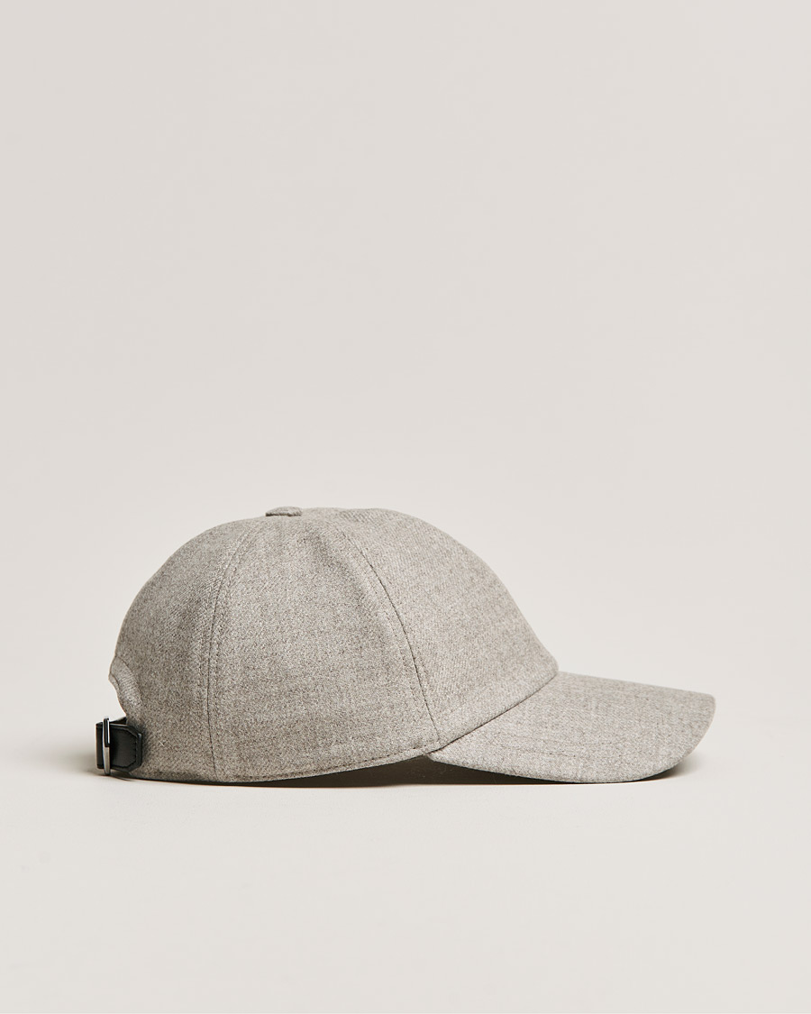 Herren | Brioni Cashmere Flannel Baseball Cap Light Grey | Brioni | Cashmere Flannel Baseball Cap Light Grey