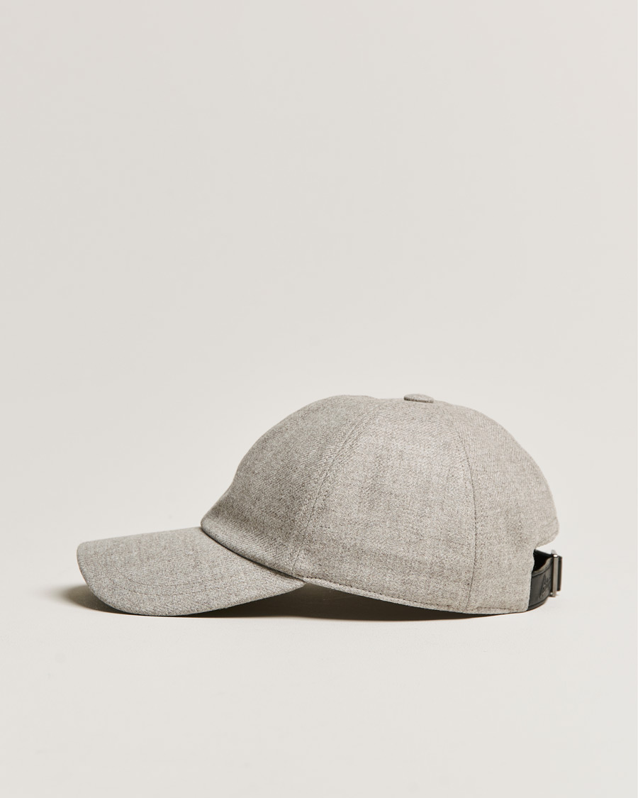 Herren | Brioni Cashmere Flannel Baseball Cap Light Grey | Brioni | Cashmere Flannel Baseball Cap Light Grey