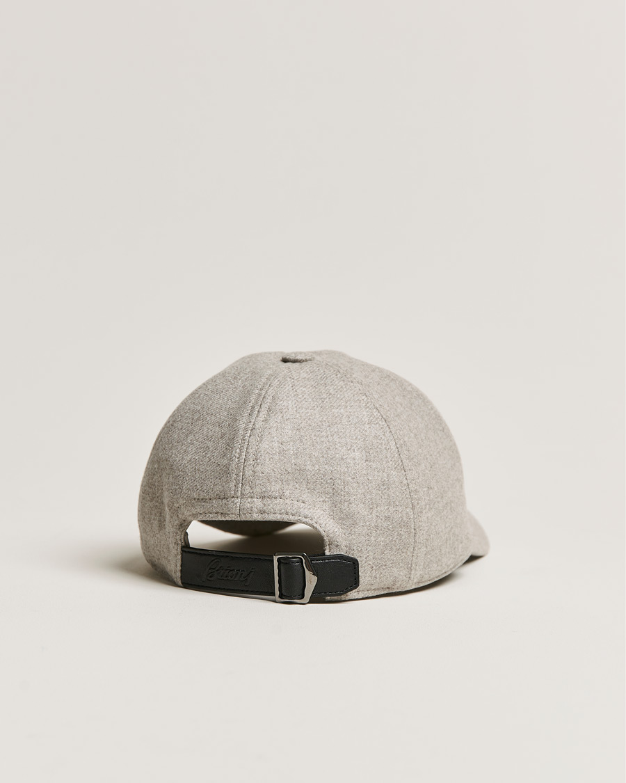 Herren | Brioni Cashmere Flannel Baseball Cap Light Grey | Brioni | Cashmere Flannel Baseball Cap Light Grey