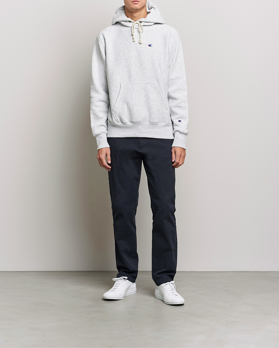 Herren | Pullover | Champion | Reverse Weave Soft Fleece Hood Grey Melange