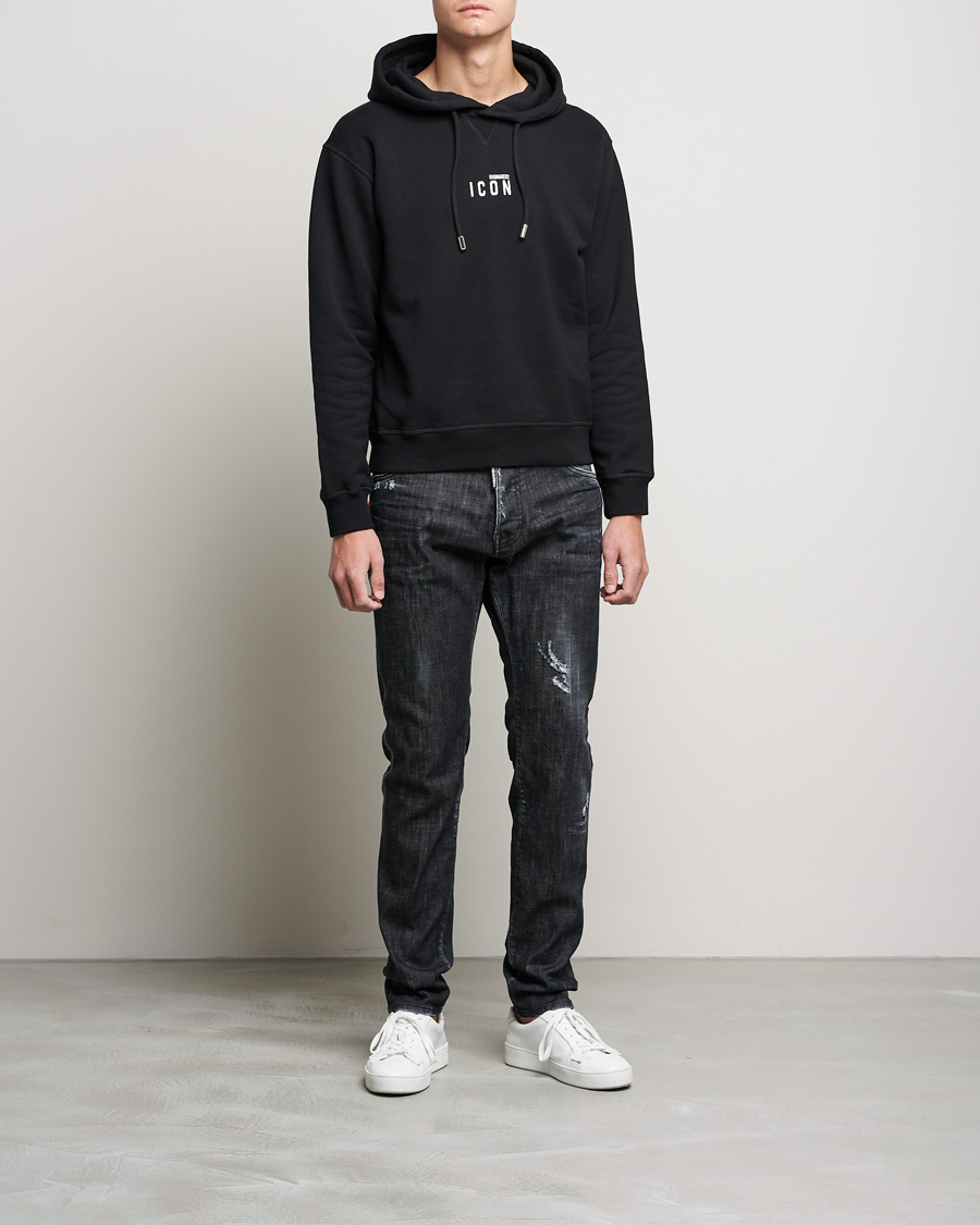 Herren | Pullover | Dsquared2 | Icon small Logo Hoodie Black