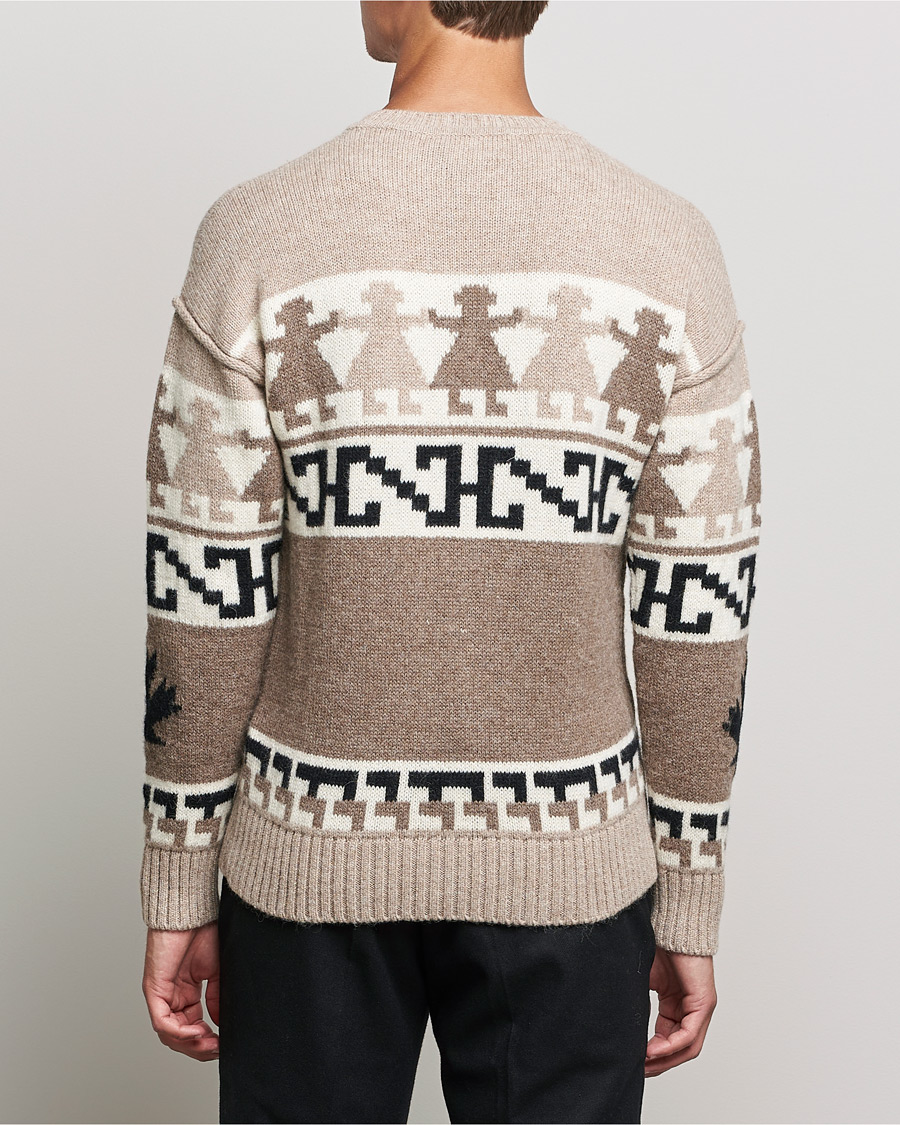 Herren | Pullover | Dsquared2 | Llamas Heavy knitted Sweater Beige
