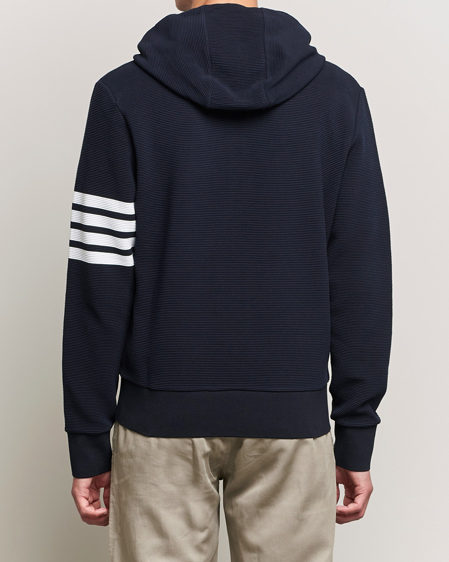 Herren | Pullover | Thom Browne | Ottoman Rib Zip Hoodie Navy