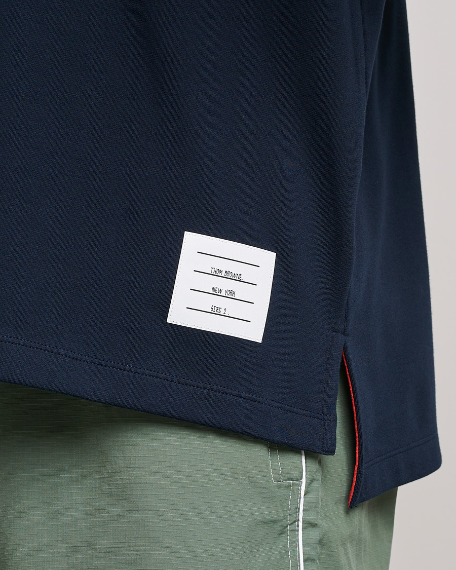 Herren | T-Shirts | Thom Browne | Oversize Pocket Stripe T-Shirt Navy