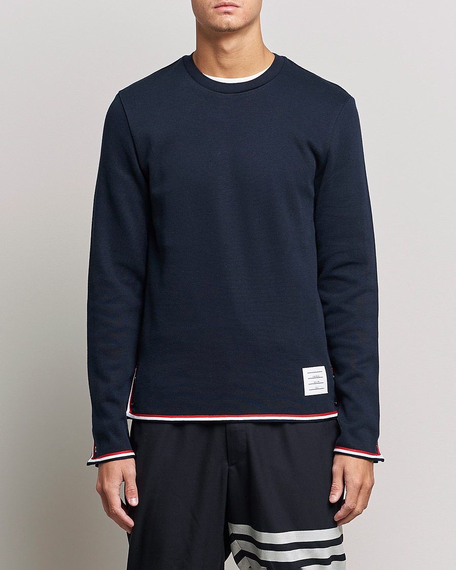 Herren | T-Shirts | Thom Browne | Long Sleeve Interlock T-Shirt Navy