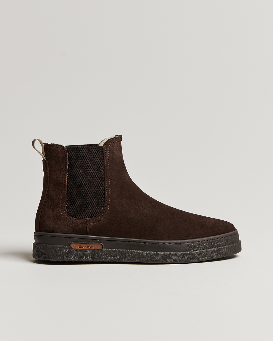 Herren | GANT Cloyd Shearling Chelsea Boot Dark Brown Suede | GANT | Cloyd Shearling Chelsea Boot Dark Brown Suede