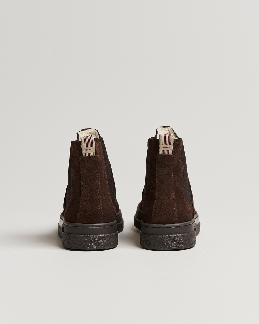 Herren | GANT Cloyd Shearling Chelsea Boot Dark Brown Suede | GANT | Cloyd Shearling Chelsea Boot Dark Brown Suede