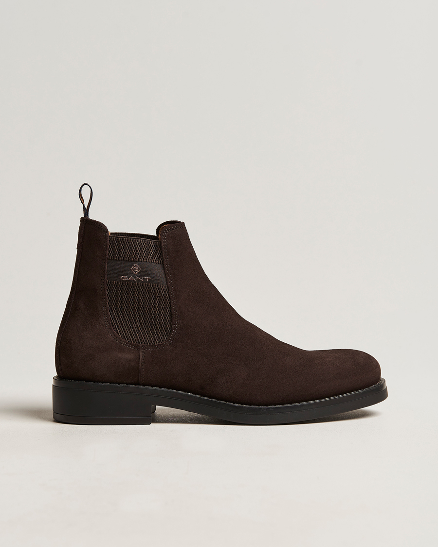 Herren | GANT Brookly Suede Chelsea Boot Dark Brown | GANT | Brookly Suede Chelsea Boot Dark Brown