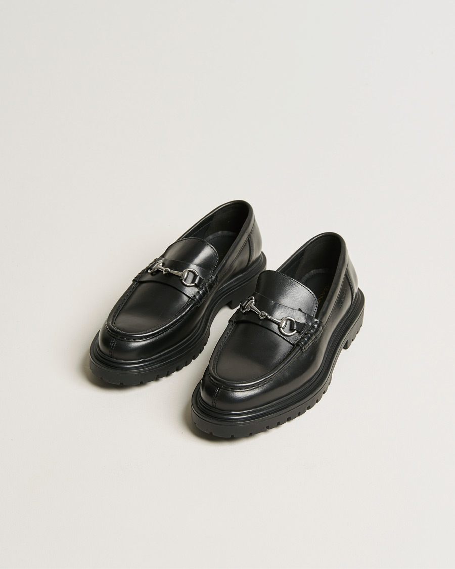 Herren | GANT Jackmote Leather Horsebit Loafer Black | GANT | Jackmote Leather Horsebit Loafer Black