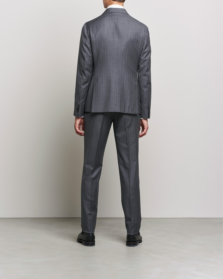 Herren | Anzüge | Giorgio Armani | Pinstripe Double Breasted Suit Grey