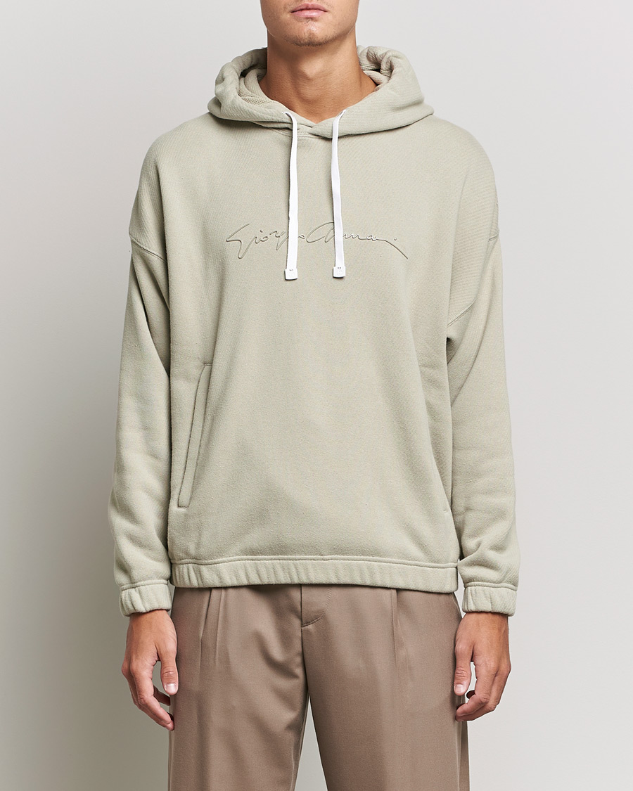 Herren | Pullover | Giorgio Armani | Heavy Cotton Hoodie Beige