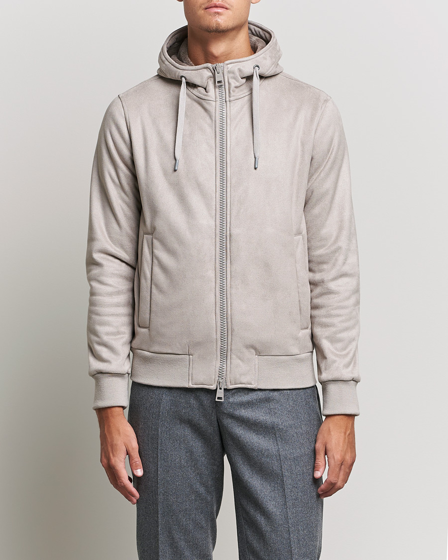 Herren | Jacken | Herno | Faux Suede Jacket Light Grey