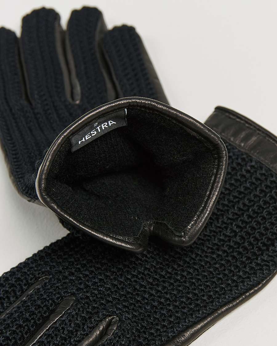 Herren | Kategorie | Hestra | Adam Crochet Wool Lined Glove Black/Black