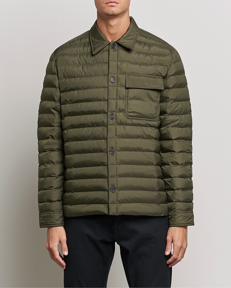 Herren | Hemden | J.Lindeberg | Gorman Quilted Overshirt Forest Green