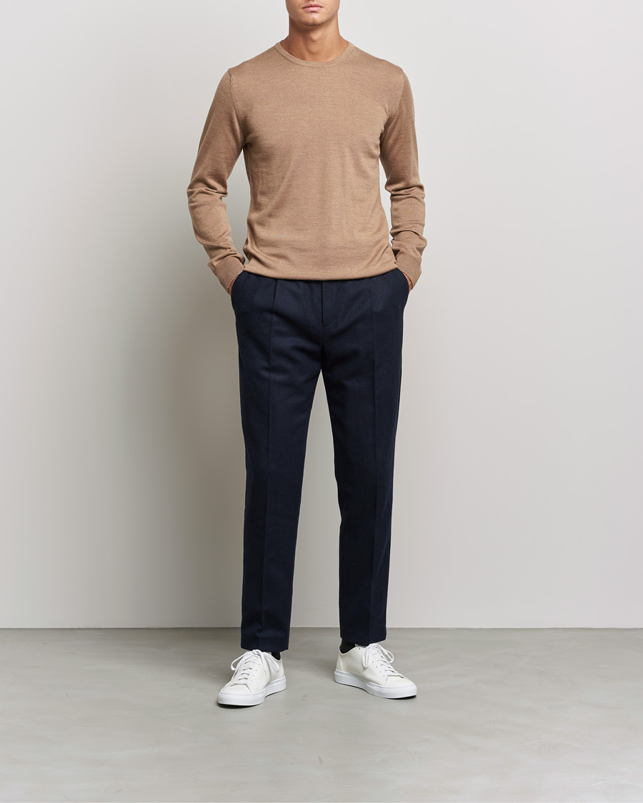 Herren | Pullover | J.Lindeberg | Lyle True Merino Crew Neck Pullover Tiger Brown