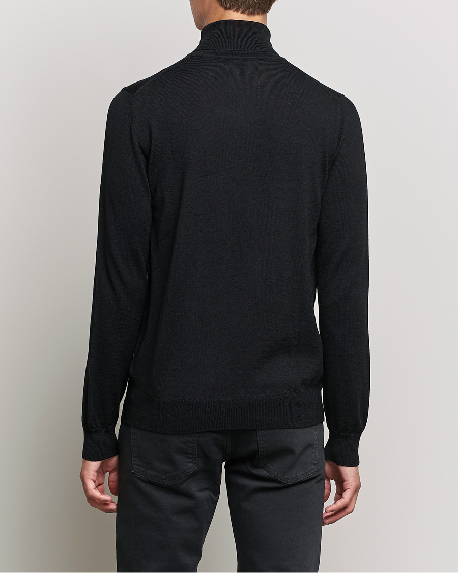 Herren | Pullover | J.Lindeberg | Lyd True Merino Polo Black