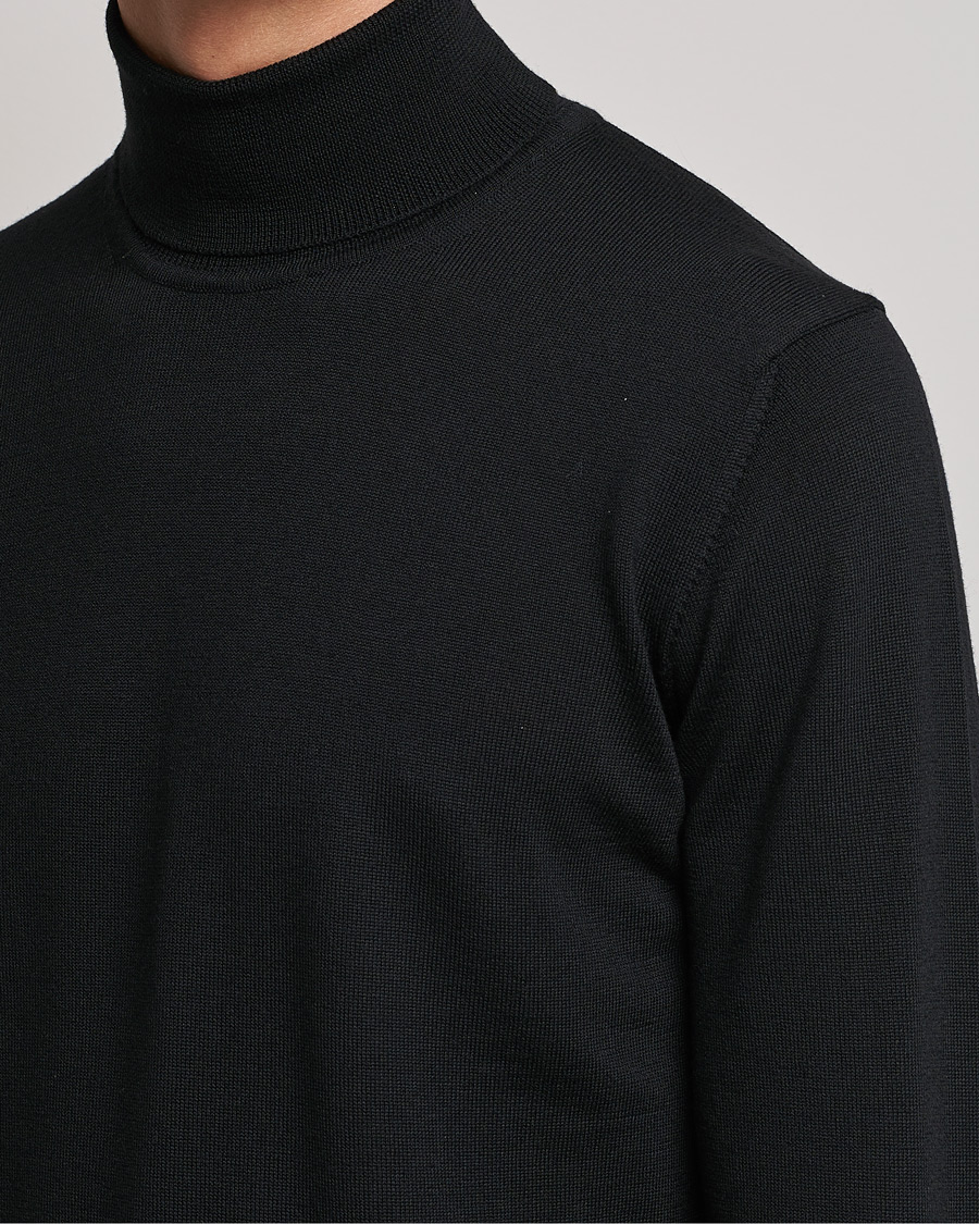 Herren | Pullover | J.Lindeberg | Lyd True Merino Polo Black