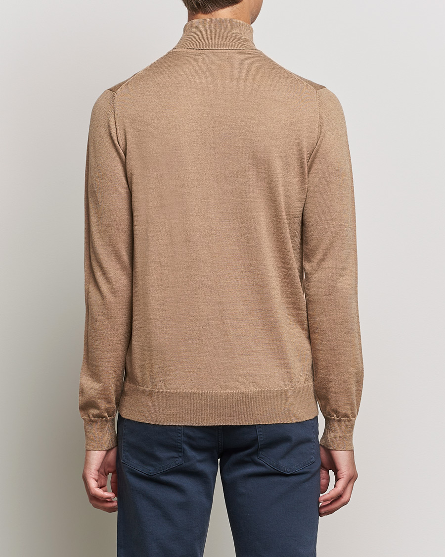 Herren | Pullover | J.Lindeberg | Lyd True Merino Polo Tiger Brown