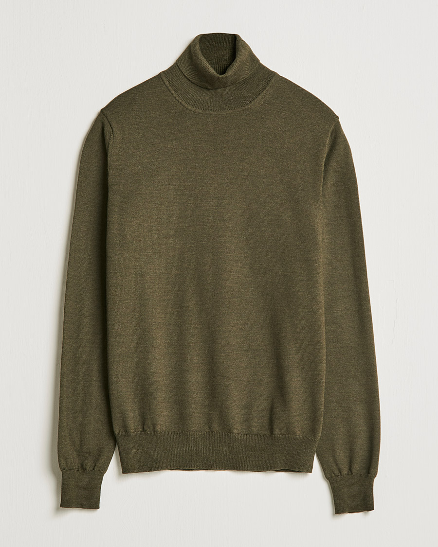 Herren | Pullover | J.Lindeberg | Lyd True Merino Polo Forest Green