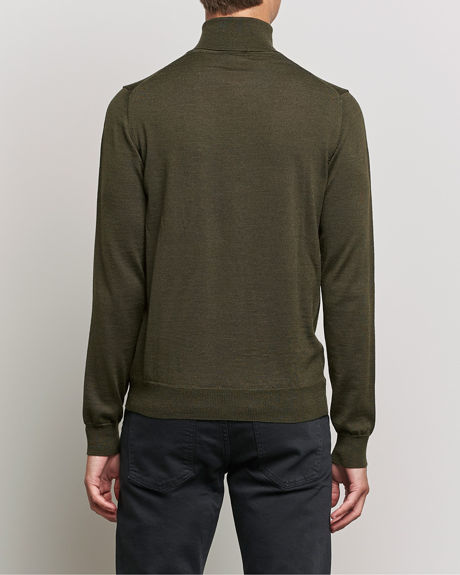 Herren | Pullover | J.Lindeberg | Lyd True Merino Polo Forest Green