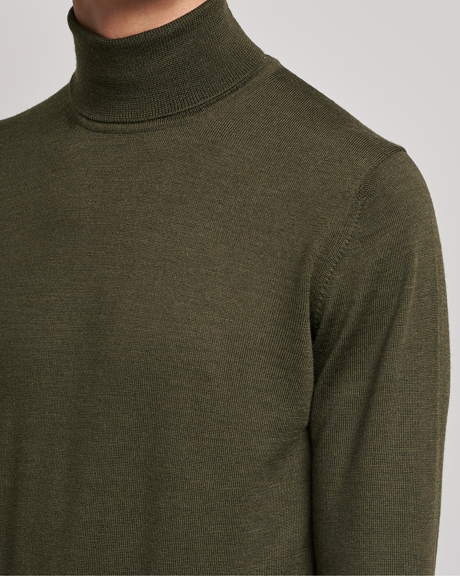Herren | Pullover | J.Lindeberg | Lyd True Merino Polo Forest Green