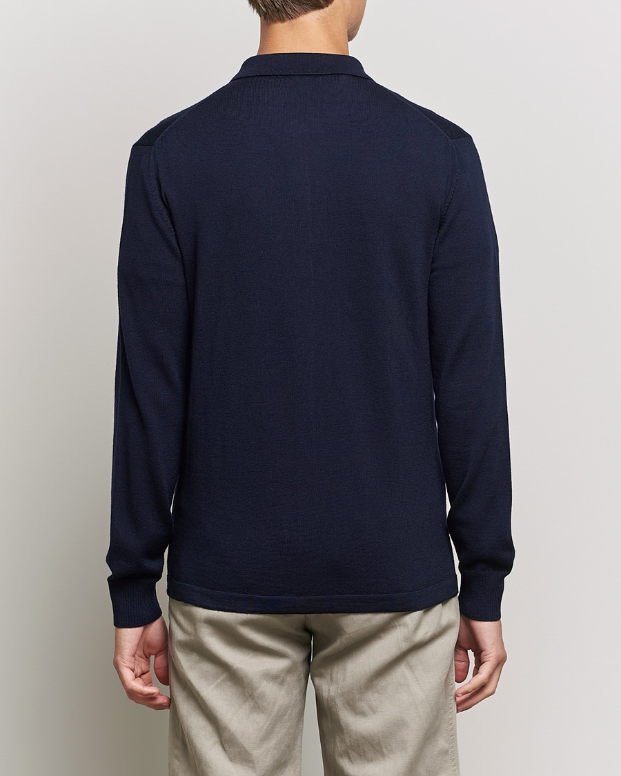 Herren | Pullover | J.Lindeberg | Nyle True Merino Zip Cardigan Navy