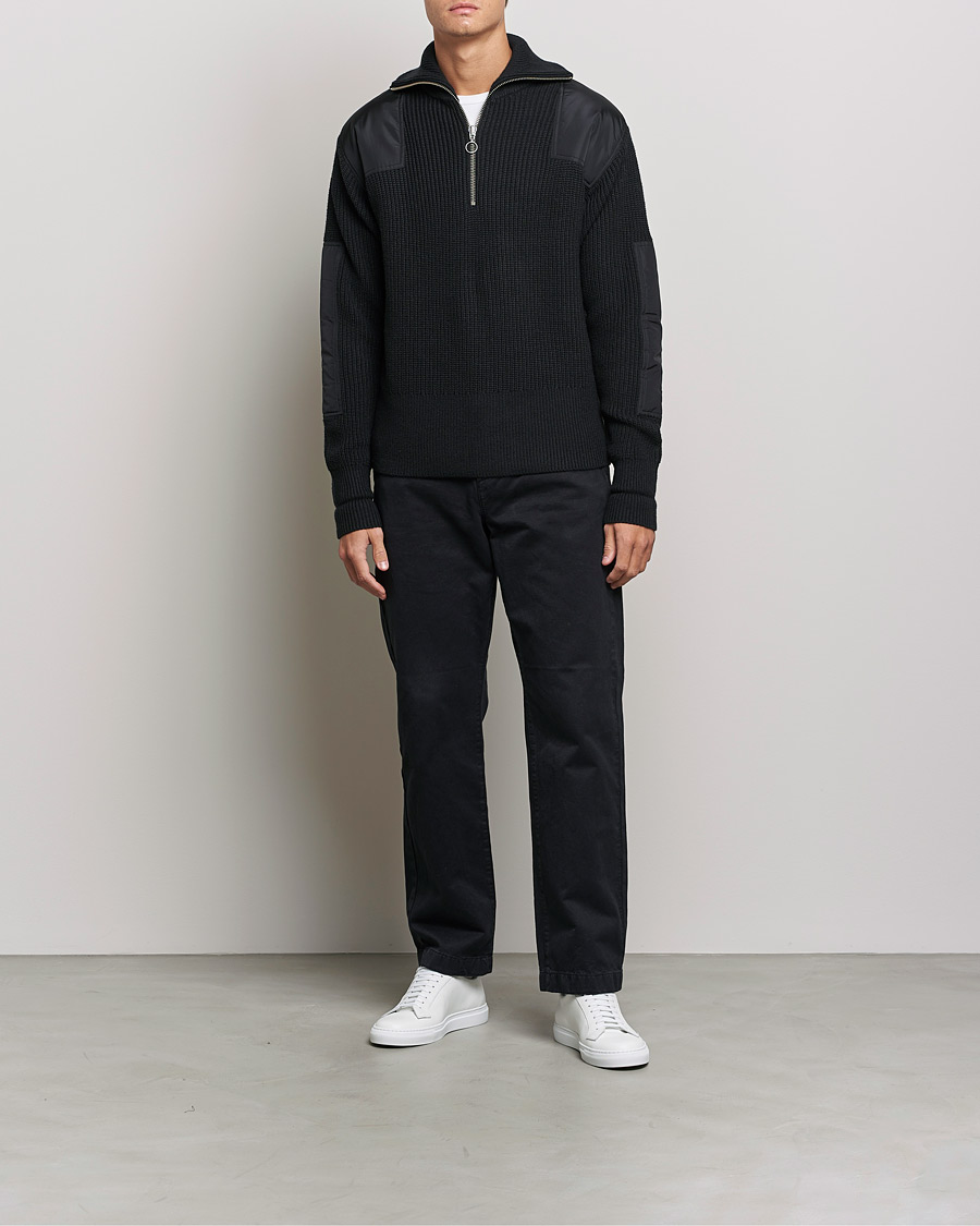 Herren | Pullover | J.Lindeberg | Ethan Chunky Half Zip Black