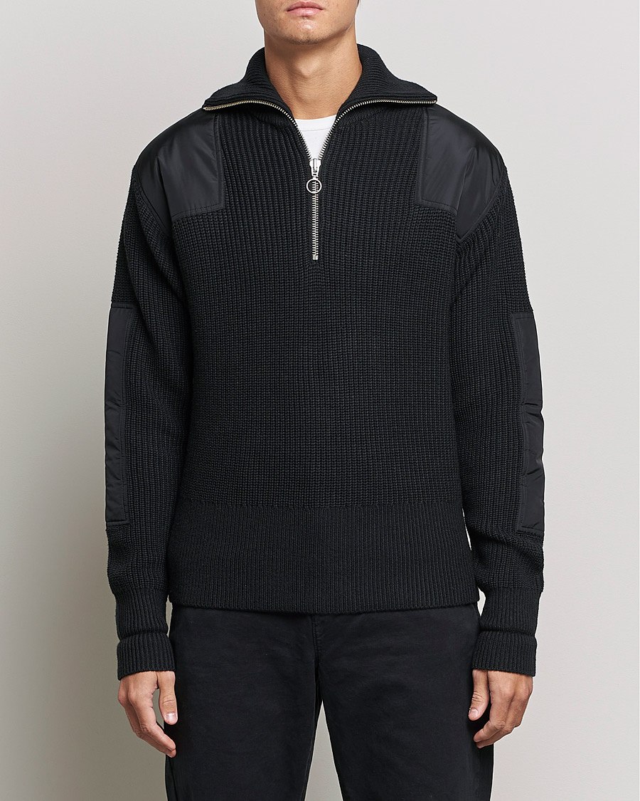 Herren | Pullover | J.Lindeberg | Ethan Chunky Half Zip Black