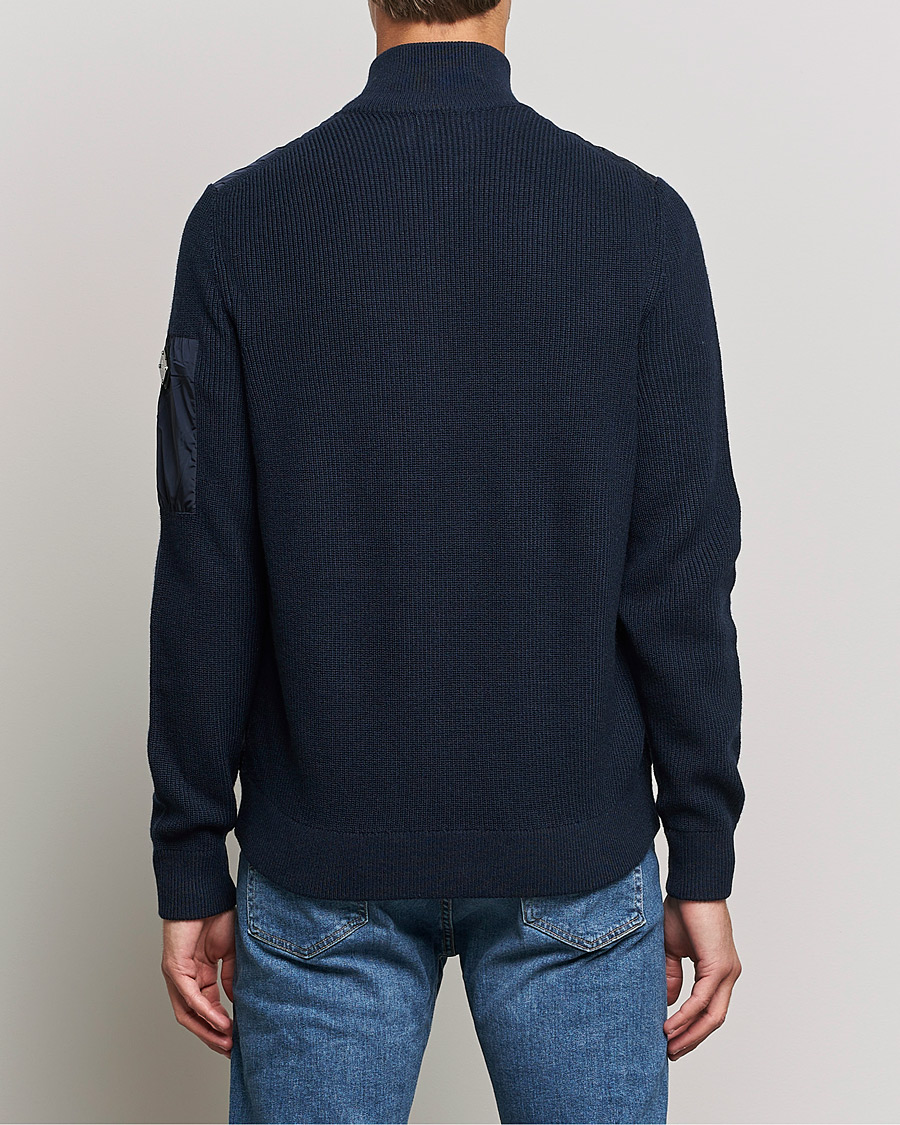 Herren | Pullover | J.Lindeberg | Beck Knitted Hybrid Jacket Navy