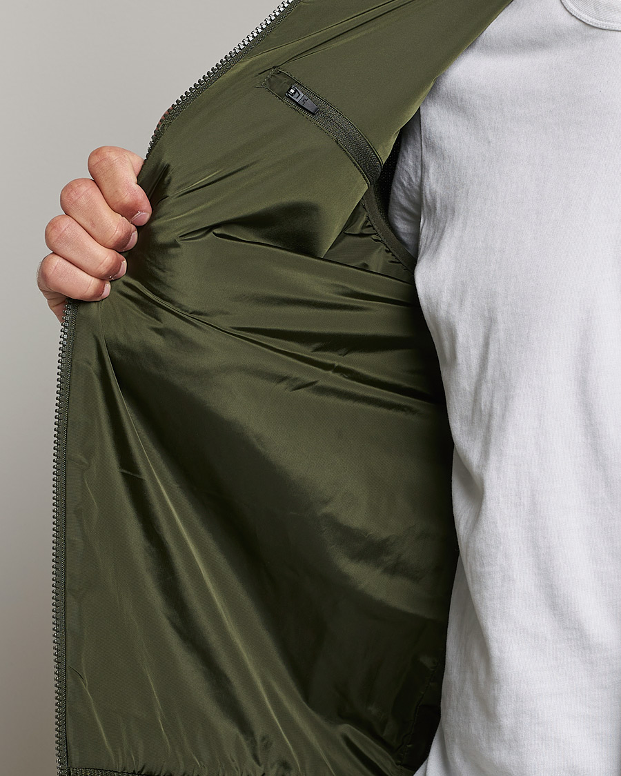 Herren | Pullover | J.Lindeberg | Pierre Knitted Hybrid Full Zip Hood Forest Green