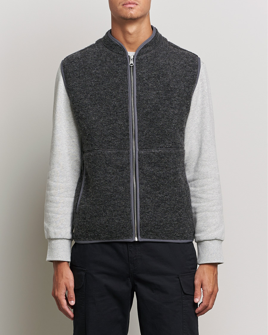Herren | Pullover | J.Lindeberg | Duncan Wool Fleece Vest Grey Melange