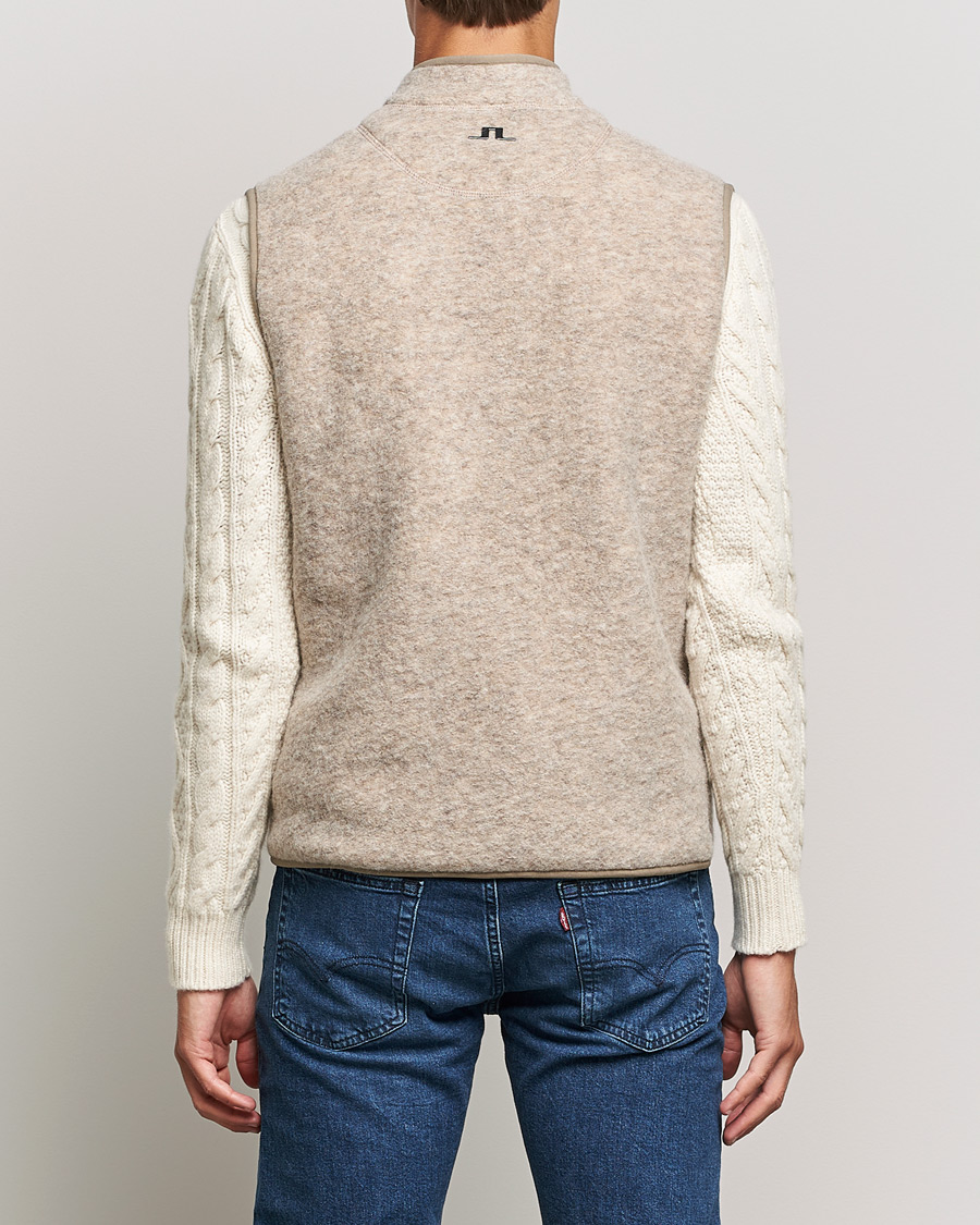 Herren | Pullover | J.Lindeberg | Duncan Wool Fleece Vest Tiger Brown