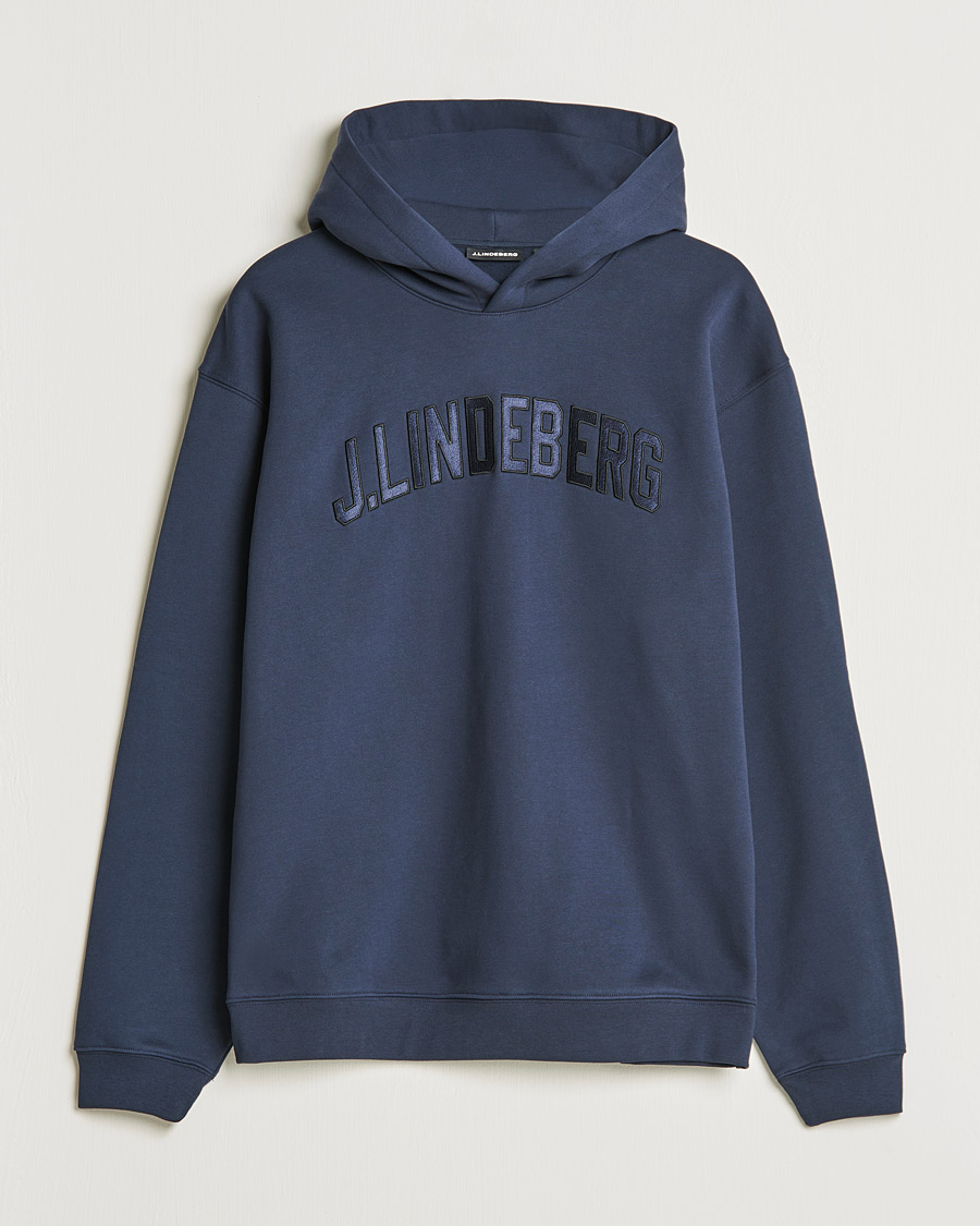Herren | Pullover | J.Lindeberg | Kyzer Logo Hoodie Navy