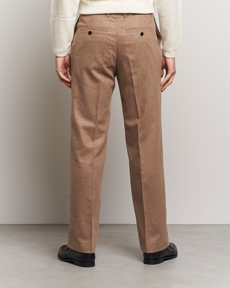 Herren | Hosen | J.Lindeberg | Haij Clean Flannel Trousers Tiger Brown