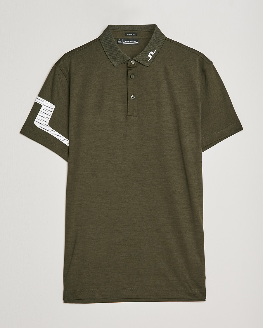 Herren | Poloshirts | J.Lindeberg | Heath Regular Fit Polo Forest Melange
