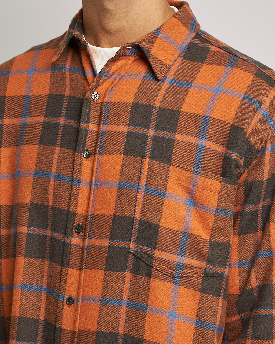 Herren | Hemden | Jeanerica | Come Checked Flannel Shirt Burnt Orange