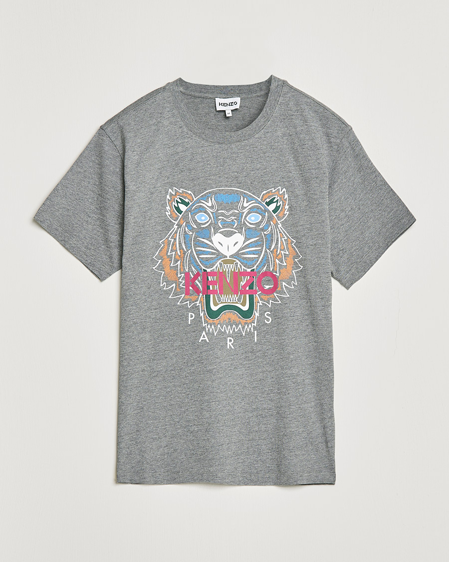 Herren | T-Shirts | KENZO | Icon Tiger Crew Neck Tee Dove Grey