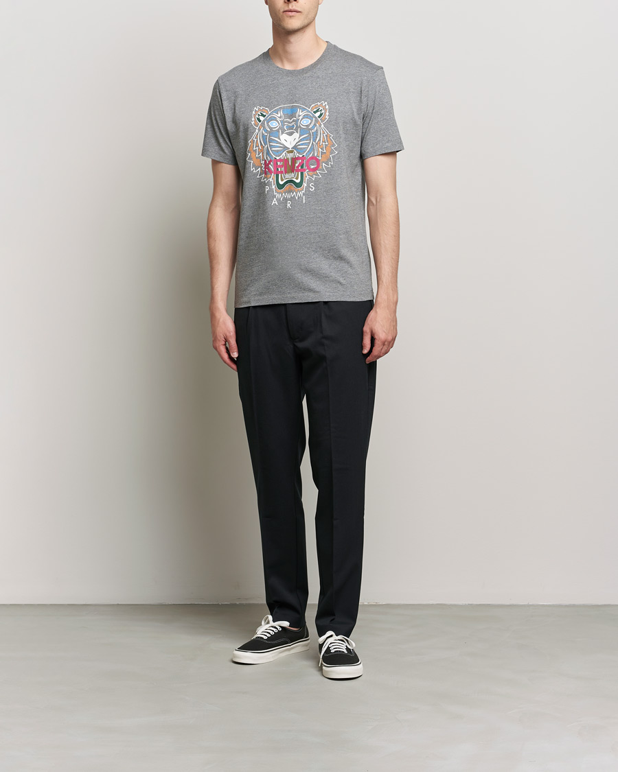 Herren | T-Shirts | KENZO | Icon Tiger Crew Neck Tee Dove Grey