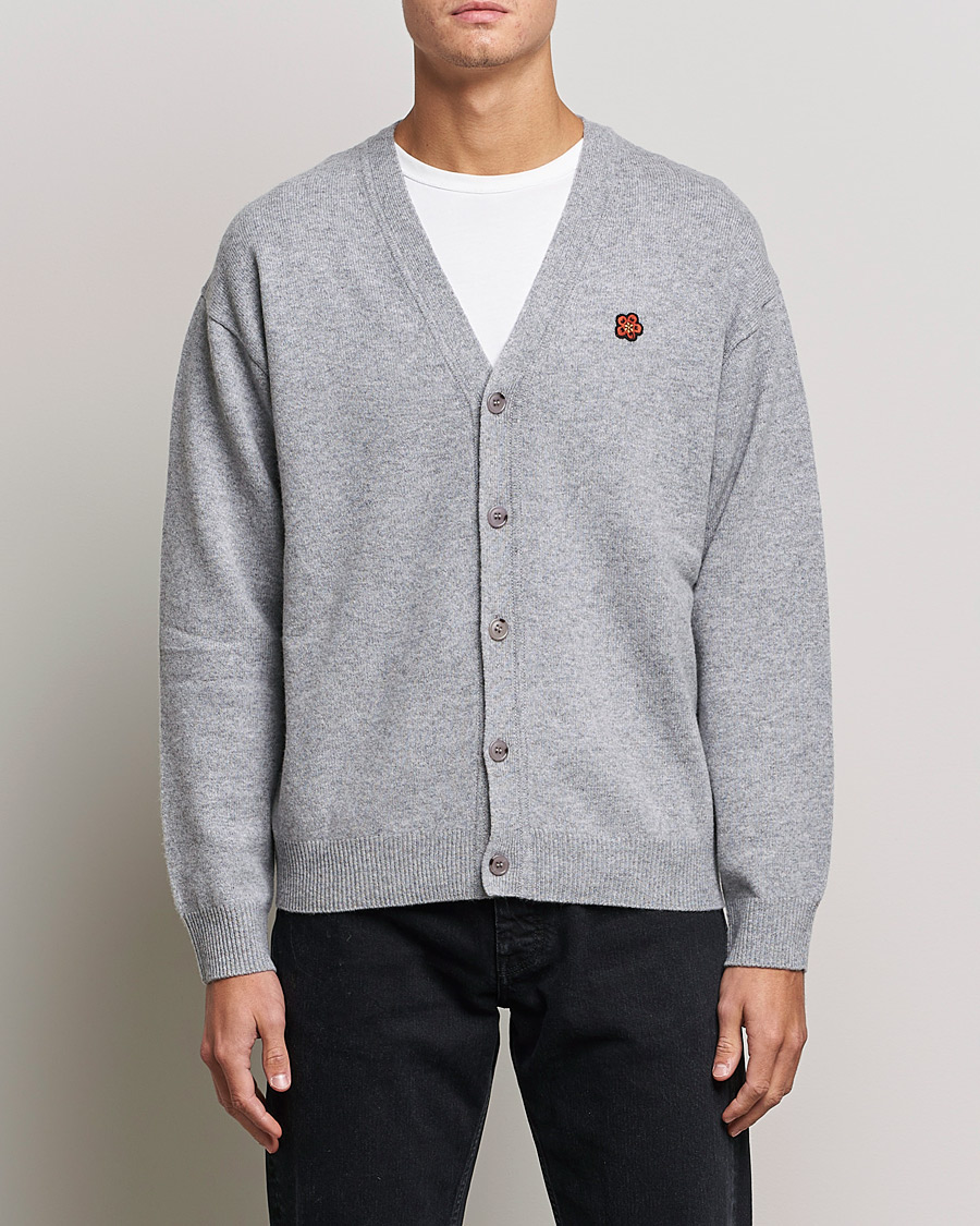 Herren | Pullover | KENZO | Wool Cardigan Misty Grey